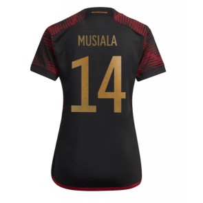 Niemcy Jamal Musiala #14 Koszulka Wyjazdowych Kobiety MŚ 2022 Krótki Rękaw